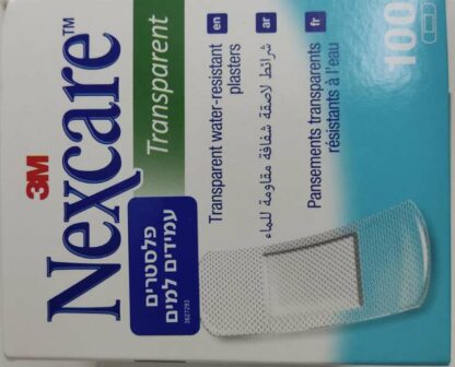 פלסטרים שקופים נקסקר 100 יחידות Nexcare Bandages