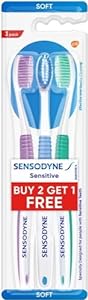 Sensodyne Sensitive Soft מברשת שיניים סופט רכה בשלישייה