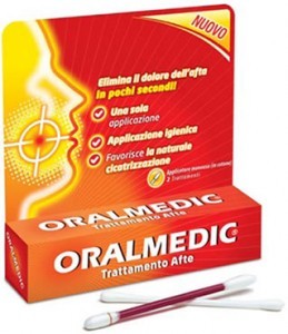ORALMEDIC אורלמדיק לטיפול באפטות 2 מקלונים