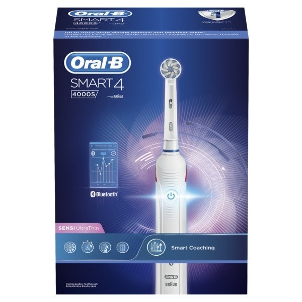 מברשת שיניים חשמלית נטענת אוראל בי  SMART 4 4000N