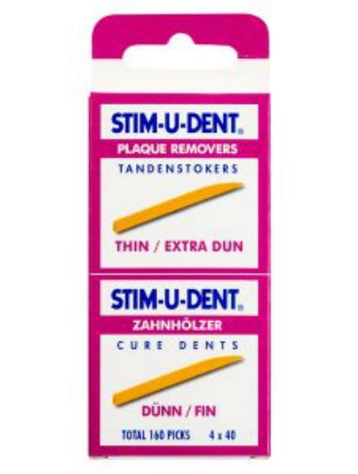 סטים-יו-דנט קיסמי שיניים דקים מעץ THIN Stim-U-Dent Original Plaqe Removers