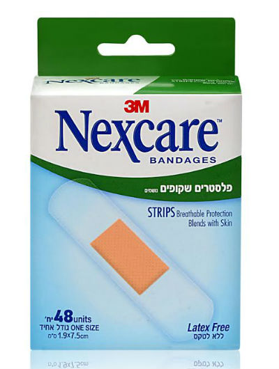פלסטרים שקופים נקסקר 48 יחידות Nexcare Bandages