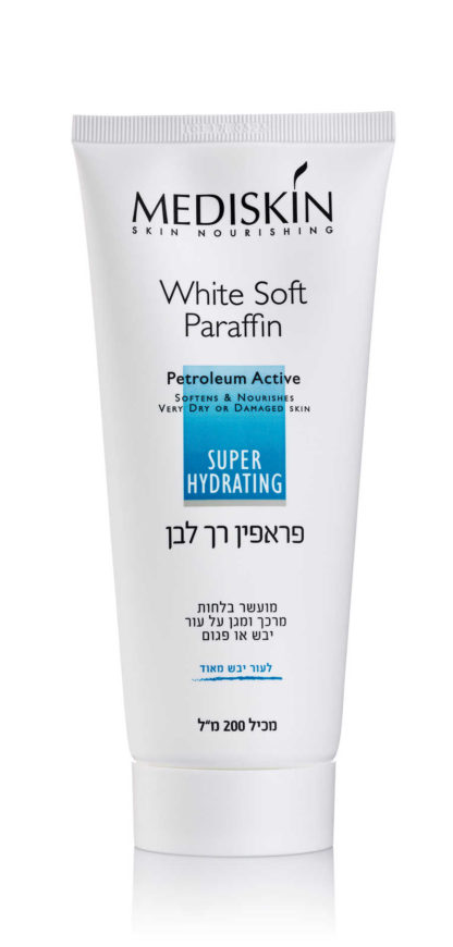 פראפין רך לבן וזלין קרם לעור יבש מאוד מדיסקין WHITE SOFT PARAFFIN