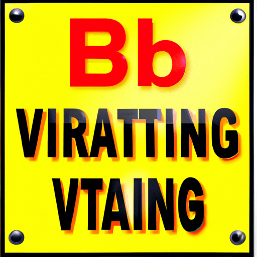 תמרור אזהרה המסמל את הסכנות הפוטנציאליות של צריכת יתר של ויטמין B