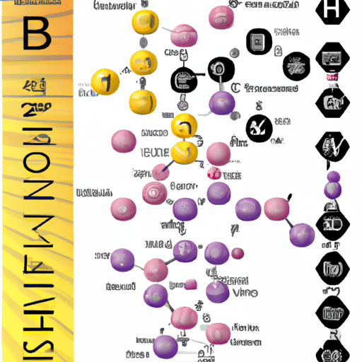 המחשה של סוגי ויטמין B שונים והמבנים המולקולריים שלהם