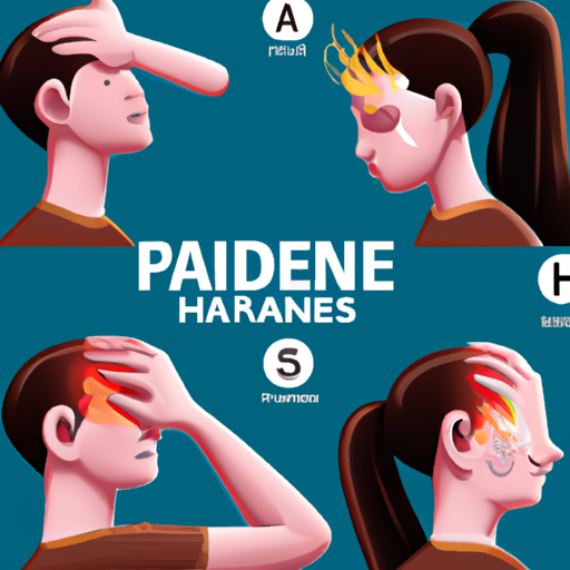 1. איור המתאר את סוגי כאבי הראש השונים והיכן מורגש בדרך כלל כאב.