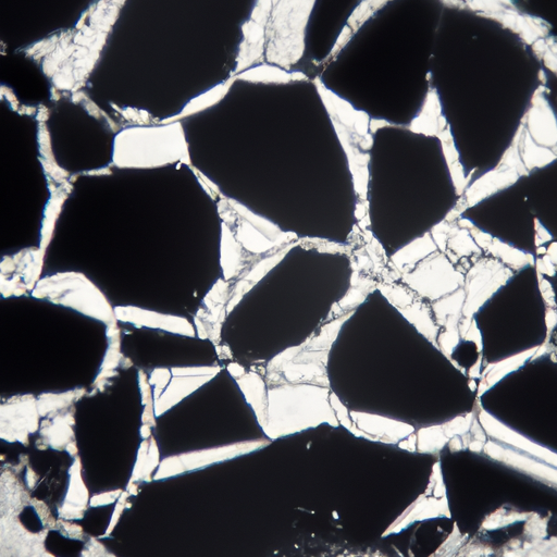 מבט מיקרוסקופי של פחם פעיל המראה את המבנה הנקבובי שלו