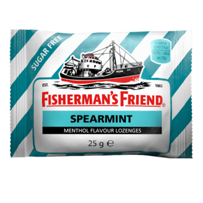 סוכריות ספירמינט ללא סוכר Fisherman’s Friend | SPEARMINT מכיל רב כהליים