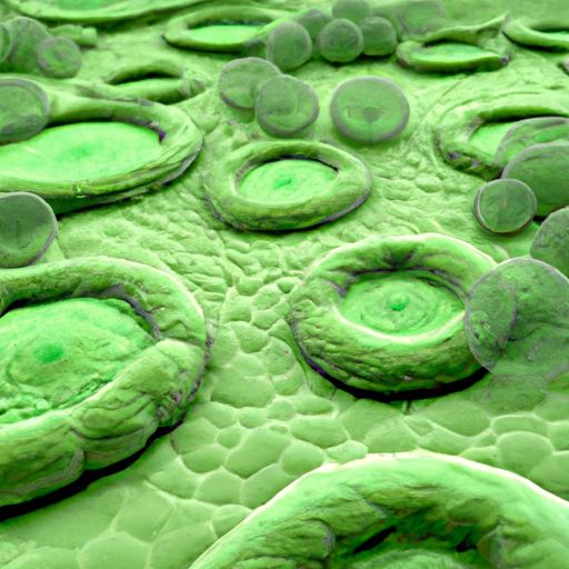 מבט מיקרוסקופי של תאי כלורלה