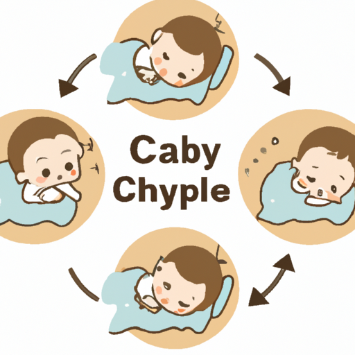 המחשה של מחזור שינה של תינוק.